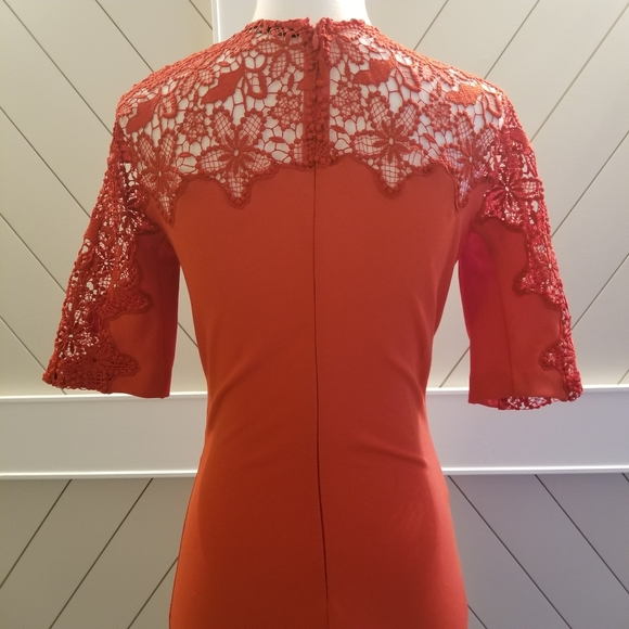 Zara Red Lace Dress XS - Picture 5 of 13